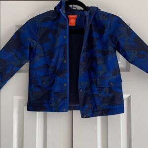 Joe Fresh Boys Blue & Black Fleece Rain Jacket